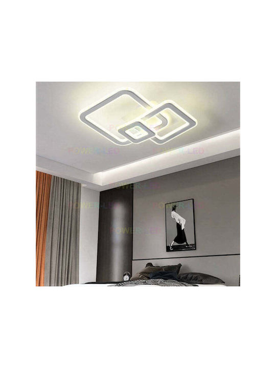 Jiju Plafonieră de Tavan Albă cu LED Integrat și Telecomandă