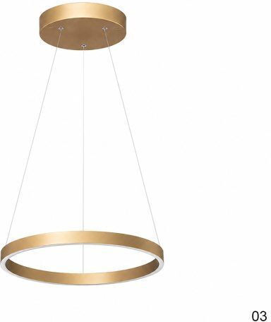 Slamp Lumini Suspendate Auriu LED Cu Lumină Alb Cald 40x40cm