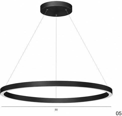 Slamp Lumini Suspendate Negru LED Cu Lumină Alb Cald