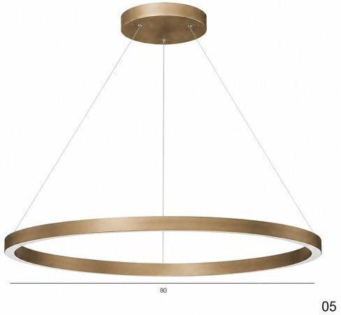 Slamp Lumini Suspendate Auriu LED Cu Lumină Alb Cald