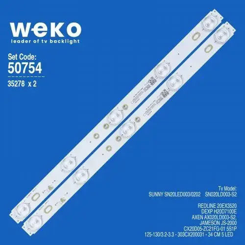 Sunny Kydos 20" Set 2pcs Led Bar 3v