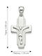 Cross with Crucified from Silver Without Chain