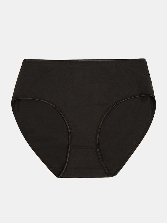 Grundlegende Damen-Slip Hohe Taille Schwarze Gr...
