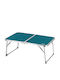 Foldable Blue Aluminum Table for Small Outdoor Spaces 60x40cm