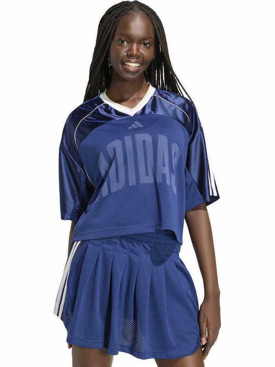 Damen Sport T-Shirt mit Netz Blau