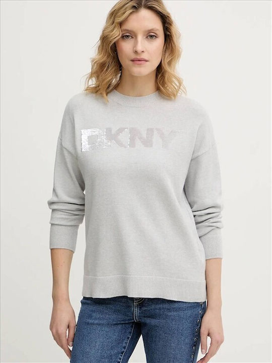 DKNY Дамски дълъг ръкав пуловер сив