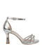 Damen Sandalen mit Strass Silber