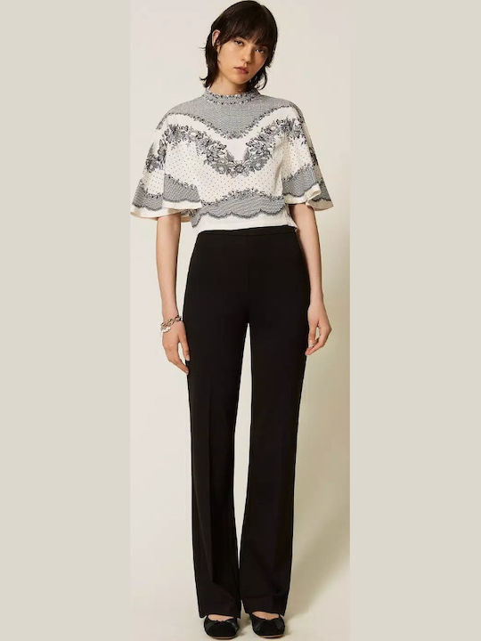 Women's Fabric Trousers Black
