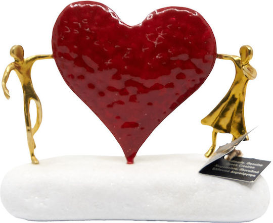 Alexandros Handmade Tabletop Decor B012 Pair Red Heart 11x8