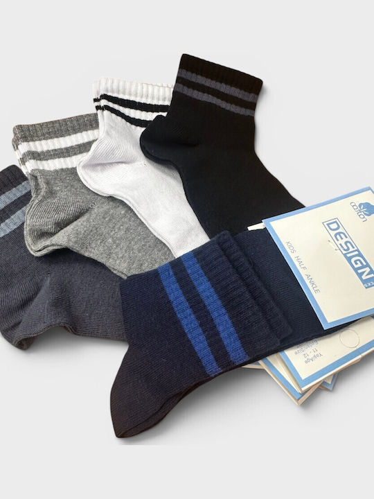 Design Socks Παιδικές Κάλτσες Αθλητικές Πολύχρωμες 6 Ζευγάρια