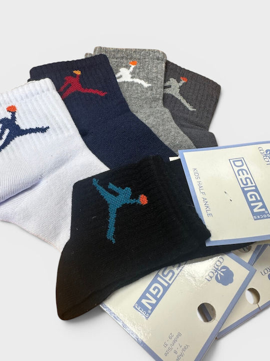 Design Socks Παιδικές Κάλτσες Αθλητικές Πολύχρωμες 6 Ζευγάρια
