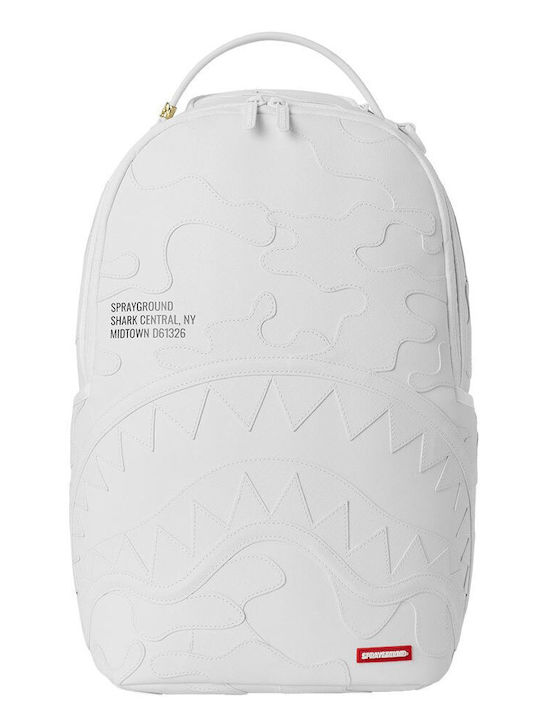 Sprayground Σχολική Τσάντα Πλάτης Λευκή με Θήκη για Παγούρι