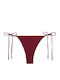 Bikinihosen Slip mit Schnürung Burgundisch