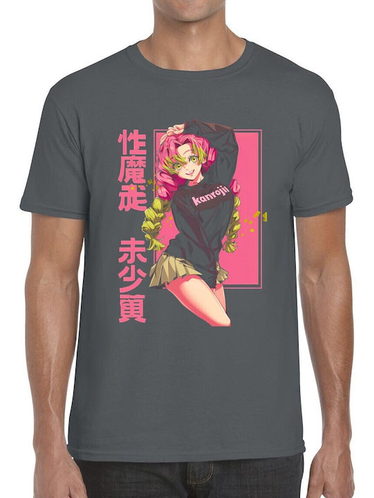 T-shirt Anime Χαρακτήρας Ροζ Πράσινα Μαλλιά Pop...