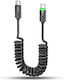 Charging Data Transfer Cable Fast Charge 100w Digikalax 480mbps 1.8m Smart Led Nylon Usb-c To Type-c Black