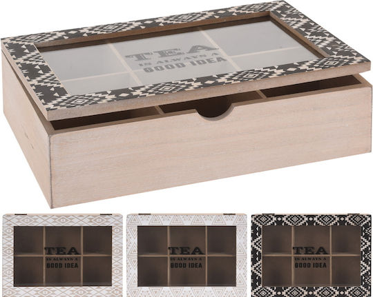 Zaros Zaros Lebensmittelgläser & Behälter für Tee mit Deckel Hölzernes 16.5x7x24cm 1 Stück