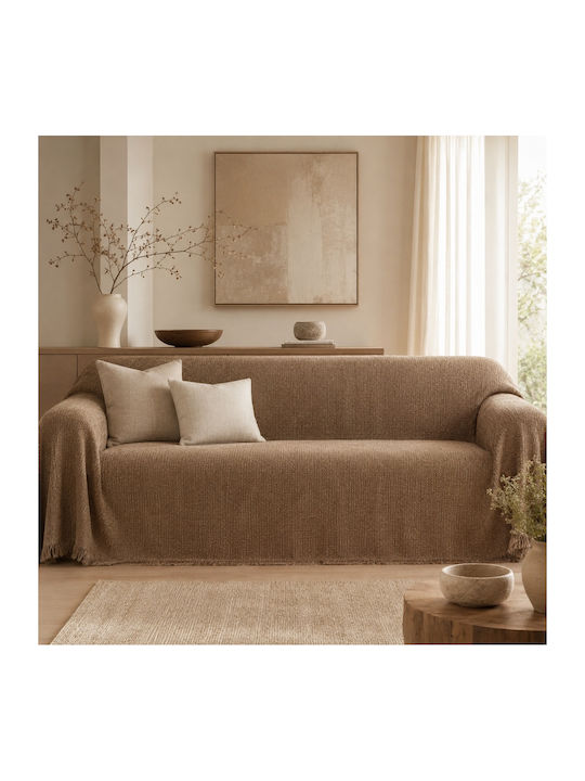 My Home Luxury Throws Set 3 Pcs Brown