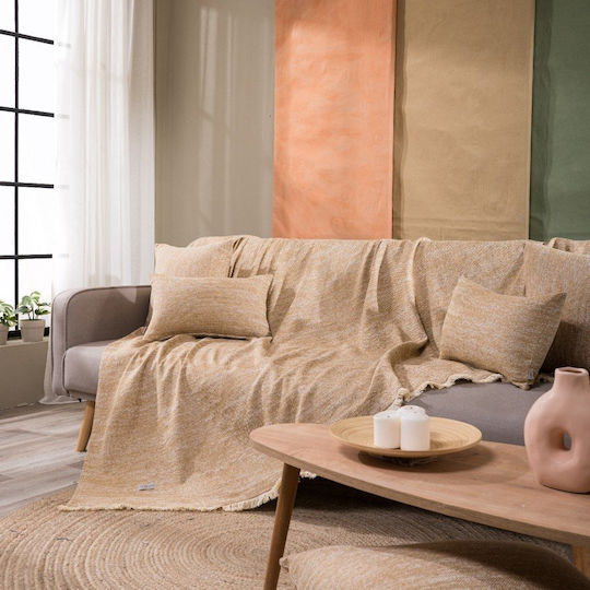 Teoran Tivoli Sofa Throw 2 Seater 180x250cm Yellow