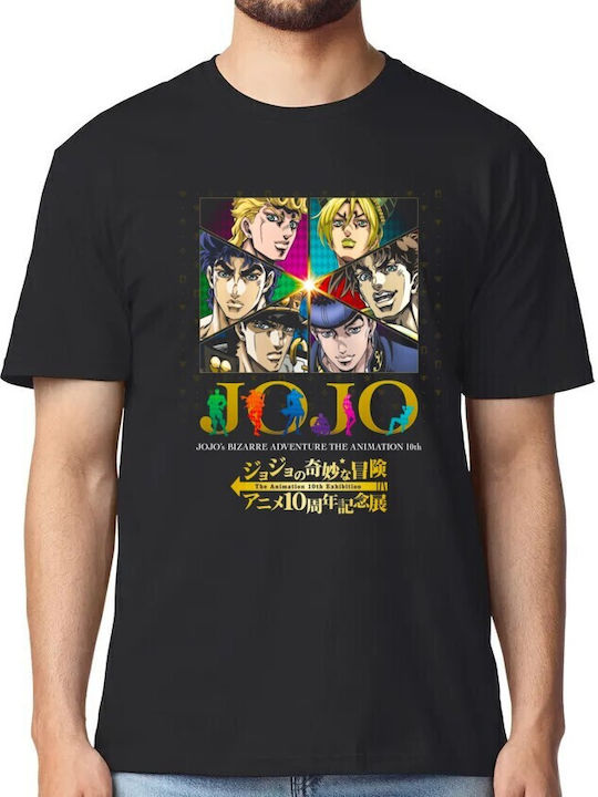 T-shirt Jojo's Bizarre Adventure Anime Collage Pop Culture Black