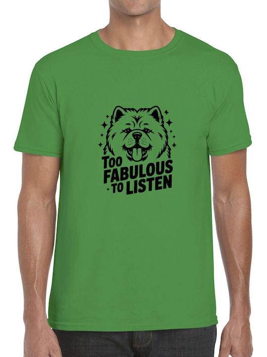T-shirt Chow Chow Too Fabulous To Listen Pop Cu...