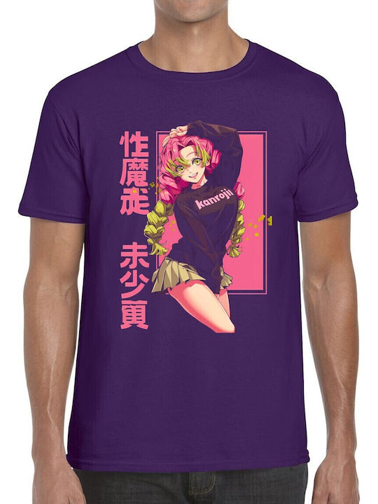 T-shirt Anime Χαρακτήρας Ροζ Πράσινα Μαλλιά Pop...