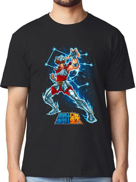 T-shirt Seiya Pegasus Anime Illustration Blue S...
