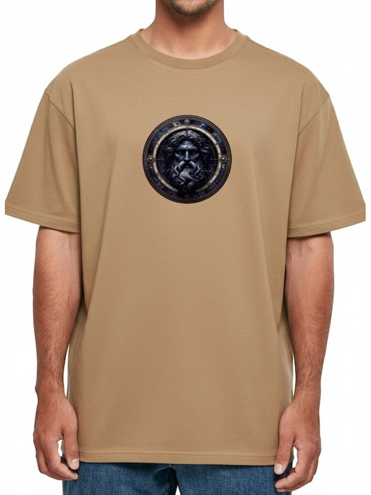 Oversized T-shirt Mythological Bearded Deity Ce...