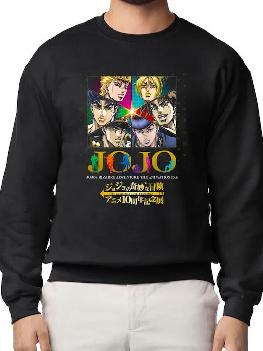 Crewneck Jojo's Bizarre Adventure Anime Collage Pop Culture Black