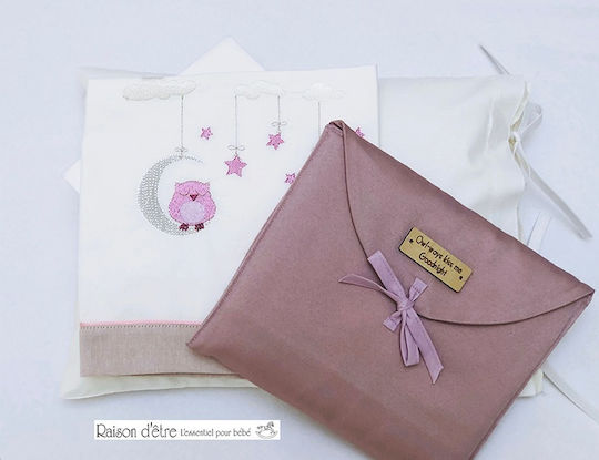Raison D' Etre Baby Sheets Pink Set 70x110cm Raison D' Etre Baby Sheets Pink Set 70x110cm