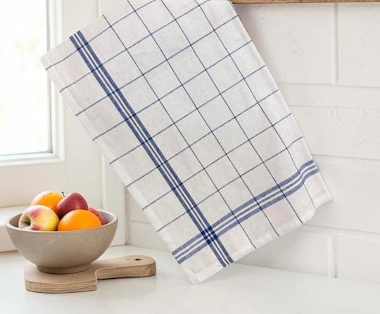 Linea Home Ray Küchentuch aus 100% Baumwolle in Blau Farbe 50x70cm