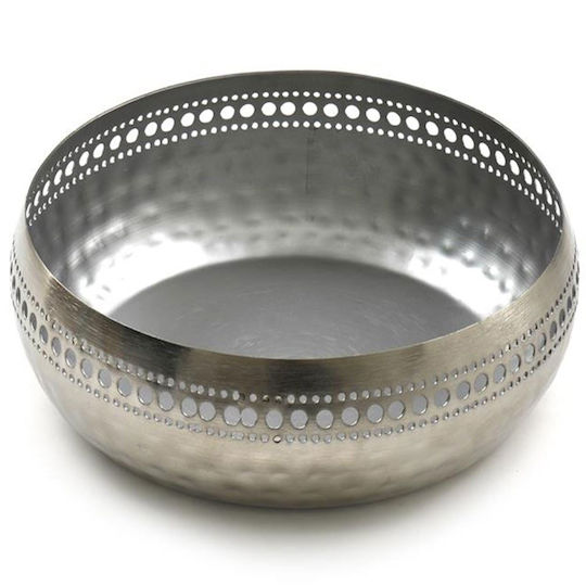 Atmosphera Decorative Bowl Metal Grey 25x18.5cm