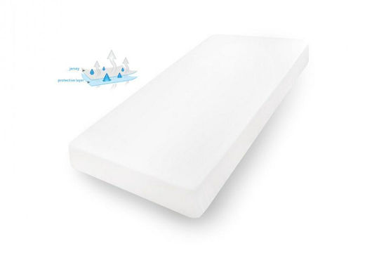 Matex Αδιάβροχο Βρεφικό Επίστρωμα Κούνιας White με Φάσα 80x160εκ.