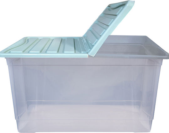 Kunststoff Aufbewahrungsbox mit Räder und Deckel 49,5x5x28,5cm
