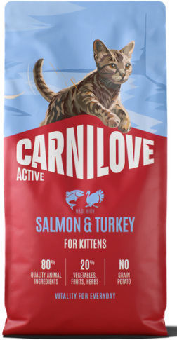 Carnilove Dry Cat Food Grain-Free for Kittens with Salmon / Turkey / Potatoes / Meat / Chicken / Vegetables / Tuna 0.4kg