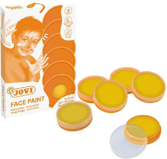 Jovi Gesichtsbemalung Papier Blister 8ml Party Gelbe 6 Stücke