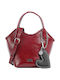 Damen Schultertasche Burgundisch