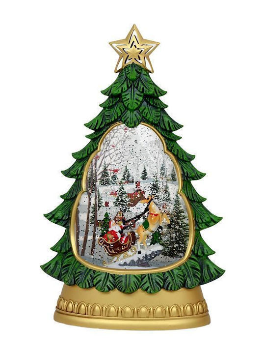 Fylliana Weihnachtsdekorationen mit Bäumen Fl24003 Musik & Usb Grünes 20x10x31cm