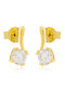 Jools Earrings Dangle from Silver Gold Plated with Stones