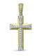 Fa Cad'oro Women’s Cross Made of Gold Plated Silver Without Chain AKR1310
