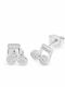 Ios Hypoallergenic Kids Stud Earrings with Stones Silver