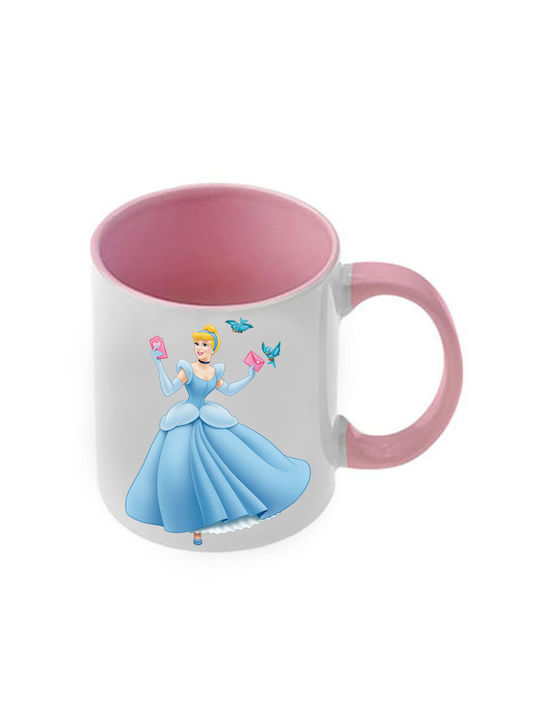 Mug Cinderella Pink Handle Interior