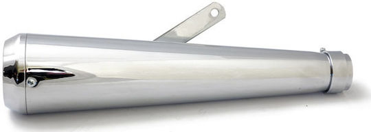 MCS Motorrad Auspuffanlagen Megaphone 16.5" 41.9 Cm Harley Davidson Andere Motorräder Chrom Megaphone Universal Schalldämpfer 16.5" Lang Chrom Ta Tip