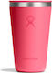 Hydro Flask Handled Tumbler Θερμός Ανοξείδωτο BPA Free 500ml Popstar Pink με Καλαμάκι και Λαβή