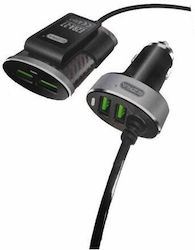 Car Charger 4 Port USB Extension Cable