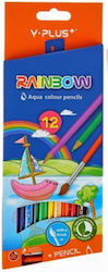 Ξυλομπογιες 12 Χρωματα Rainbow Χρωματα Νερου Ξυστρα Y Plus Pc130200