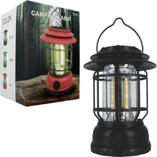 Vintage LED Laterne Wiederaufladbar Für Camping Schwarze