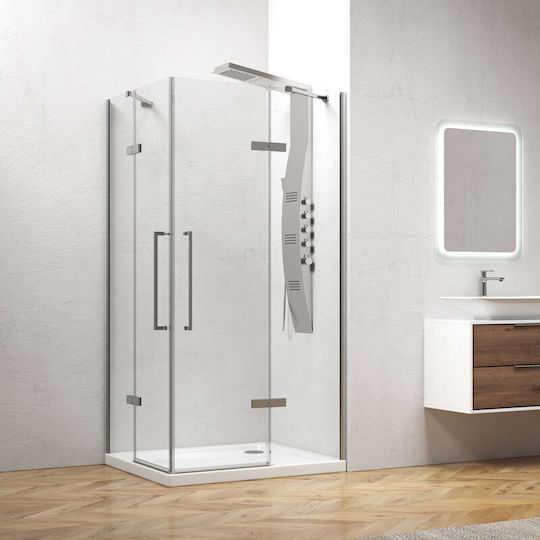 Karag Cabină de Duș cu Ușă Cu Balamale 70x200cm Sticlă Transparentă Chrome Karag Cabină de Duș cu Ușă Cu Balamale 70x200cm Sticlă Transparentă Chrome