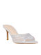 Mules With High Heel In Silver Colour