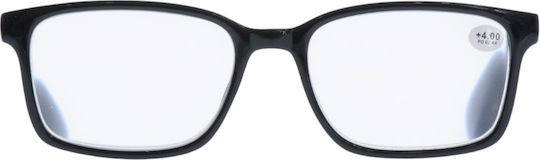 Mode Roy Lesebrillen +4.00 in Schwarz Farbe Mode Roy