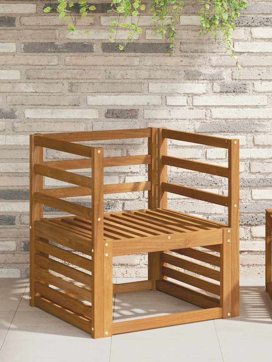 vidaXL Outdoor Chair Wooden Beige Set of 2